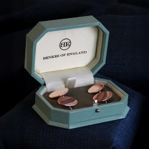 Plain Rose Gold Cufflinks