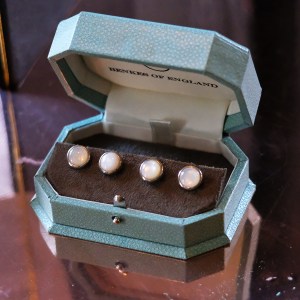 Set Of Four Mother Of Pearl Dress Shirt Studs